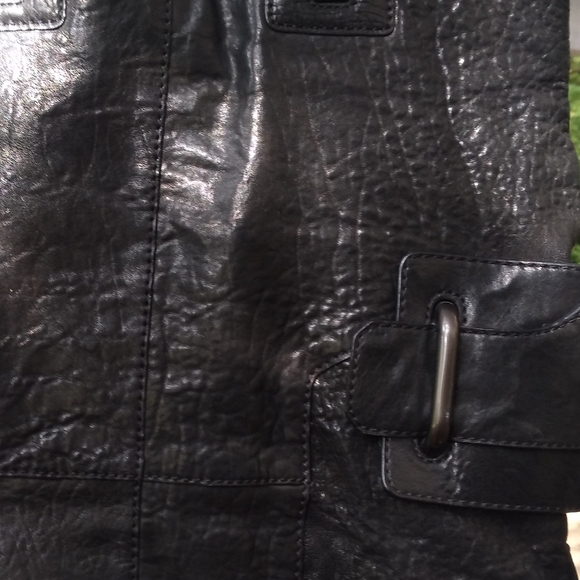 OrYany Foldover Tote Bag Leather Black Purse Satchel Crossbody Convertible - Picture 3 of 8